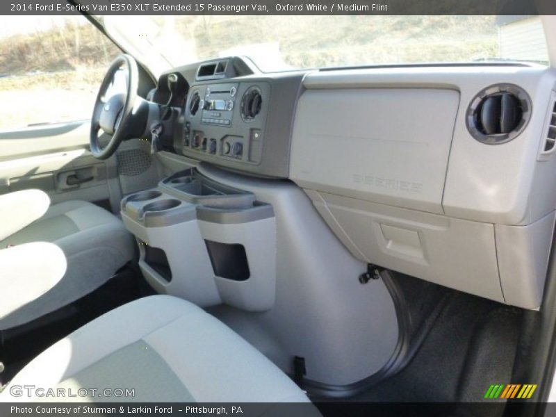 Oxford White / Medium Flint 2014 Ford E-Series Van E350 XLT Extended 15 Passenger Van