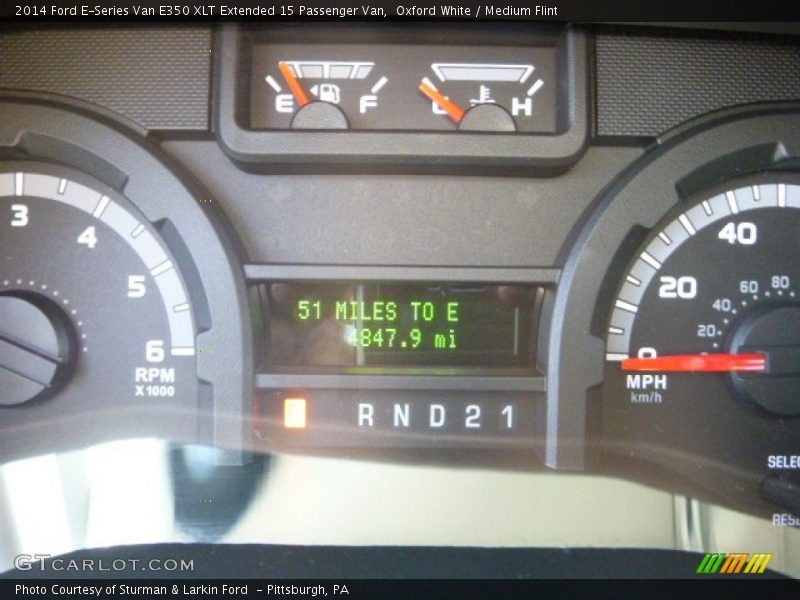 Oxford White / Medium Flint 2014 Ford E-Series Van E350 XLT Extended 15 Passenger Van