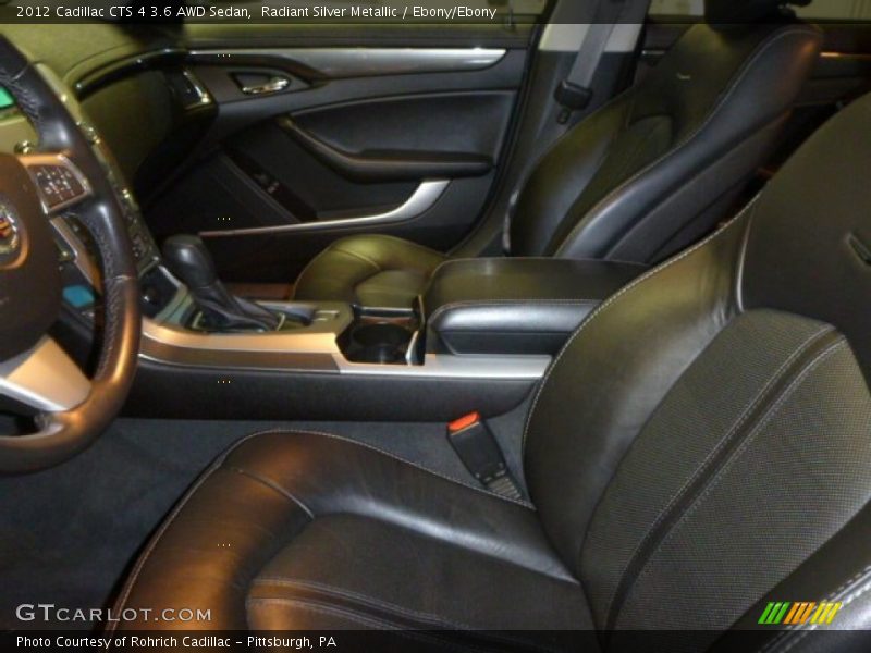 Radiant Silver Metallic / Ebony/Ebony 2012 Cadillac CTS 4 3.6 AWD Sedan