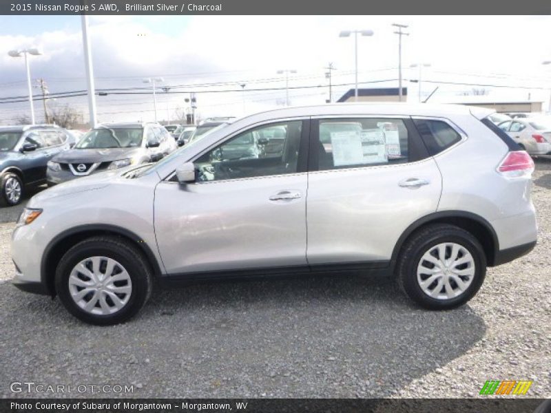 Brilliant Silver / Charcoal 2015 Nissan Rogue S AWD