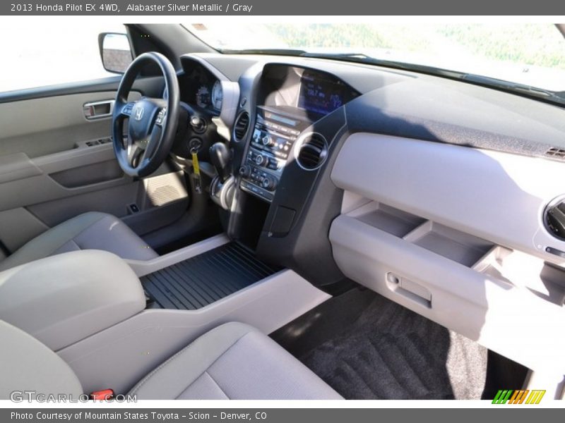 Alabaster Silver Metallic / Gray 2013 Honda Pilot EX 4WD