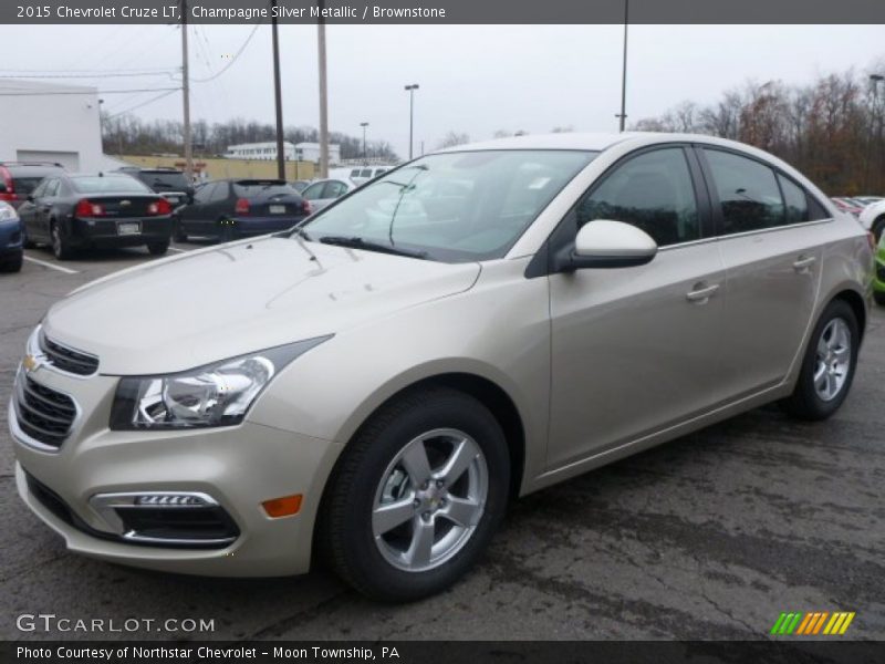 Champagne Silver Metallic / Brownstone 2015 Chevrolet Cruze LT