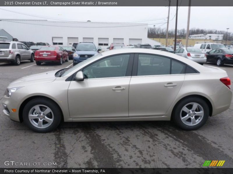 Champagne Silver Metallic / Brownstone 2015 Chevrolet Cruze LT