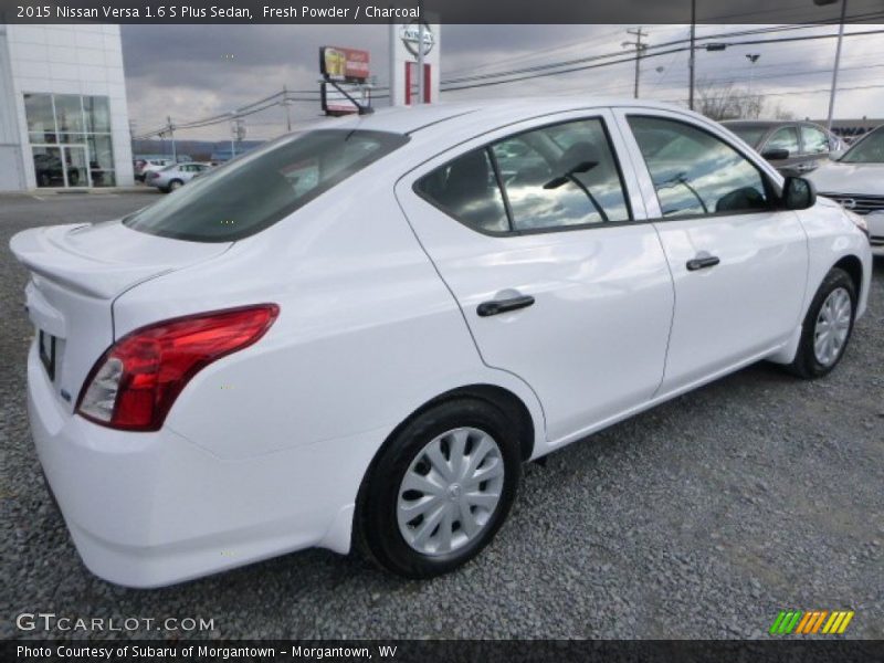 Fresh Powder / Charcoal 2015 Nissan Versa 1.6 S Plus Sedan