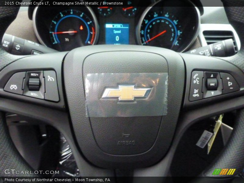 Champagne Silver Metallic / Brownstone 2015 Chevrolet Cruze LT
