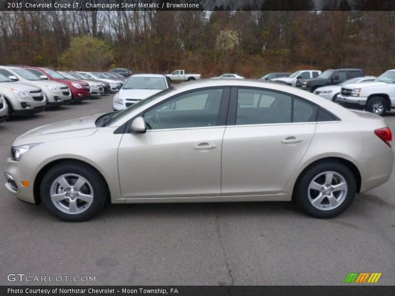 Champagne Silver Metallic / Brownstone 2015 Chevrolet Cruze LT