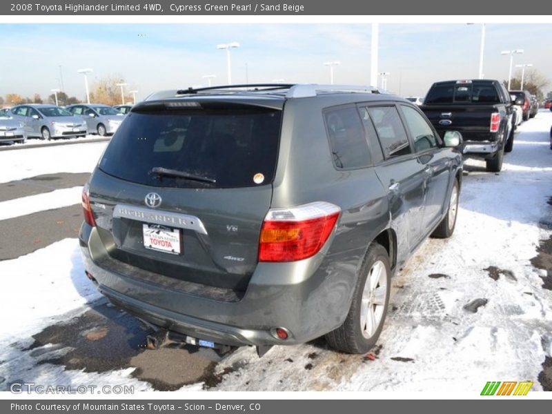 Cypress Green Pearl / Sand Beige 2008 Toyota Highlander Limited 4WD