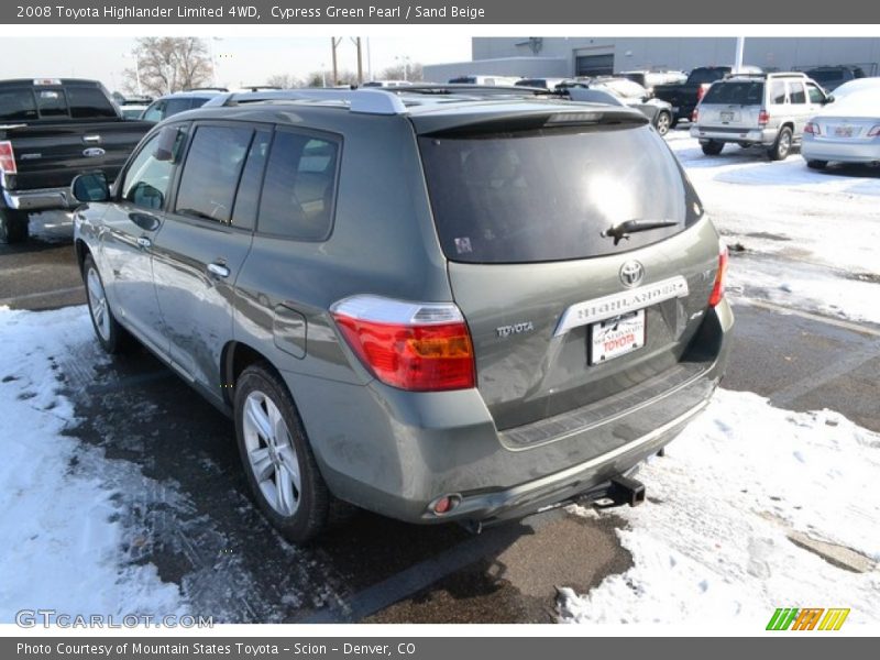 Cypress Green Pearl / Sand Beige 2008 Toyota Highlander Limited 4WD