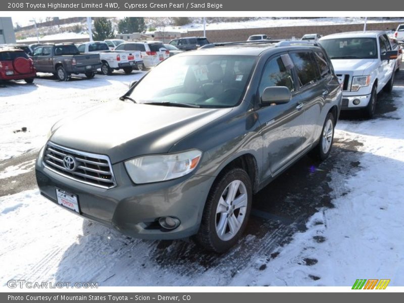 Cypress Green Pearl / Sand Beige 2008 Toyota Highlander Limited 4WD