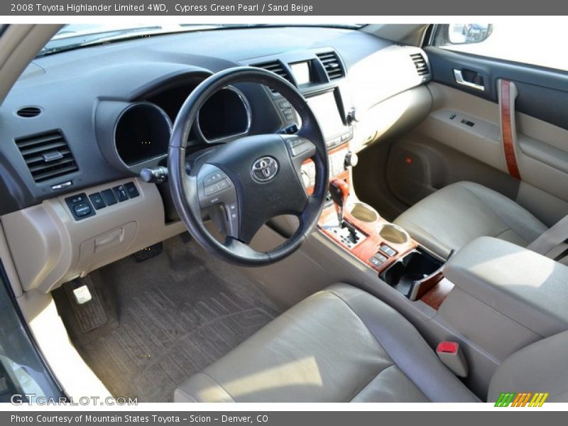 Cypress Green Pearl / Sand Beige 2008 Toyota Highlander Limited 4WD
