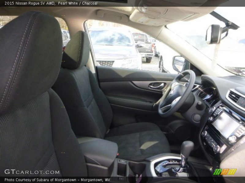 Pearl White / Charcoal 2015 Nissan Rogue SV AWD
