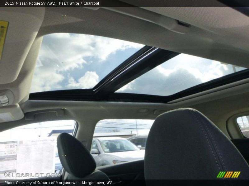 Pearl White / Charcoal 2015 Nissan Rogue SV AWD