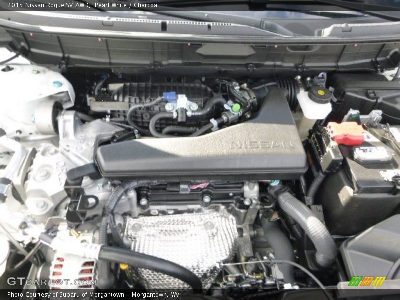 Pearl White / Charcoal 2015 Nissan Rogue SV AWD