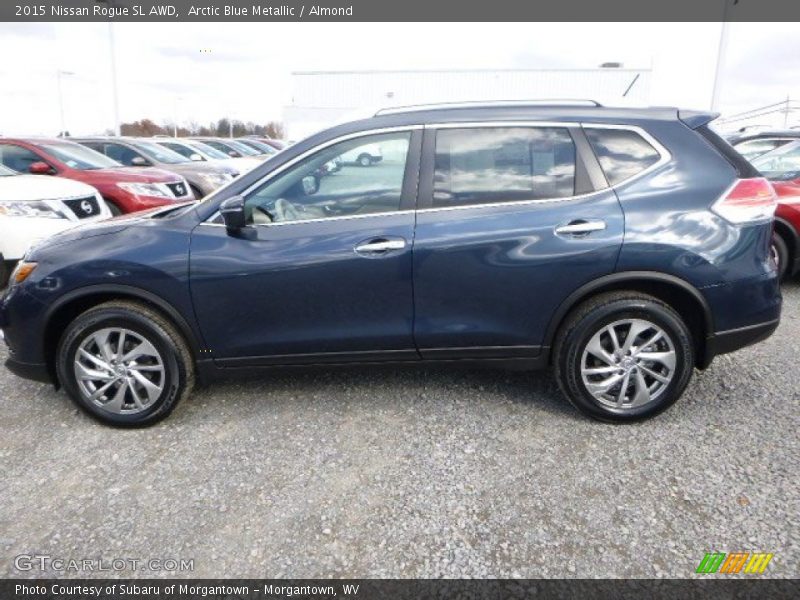 Arctic Blue Metallic / Almond 2015 Nissan Rogue SL AWD