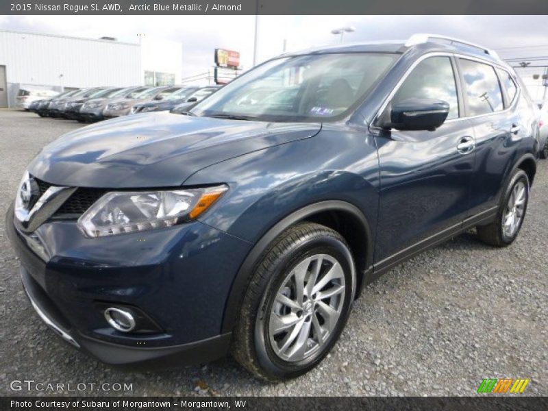 Arctic Blue Metallic / Almond 2015 Nissan Rogue SL AWD