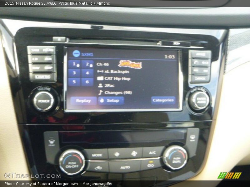Arctic Blue Metallic / Almond 2015 Nissan Rogue SL AWD