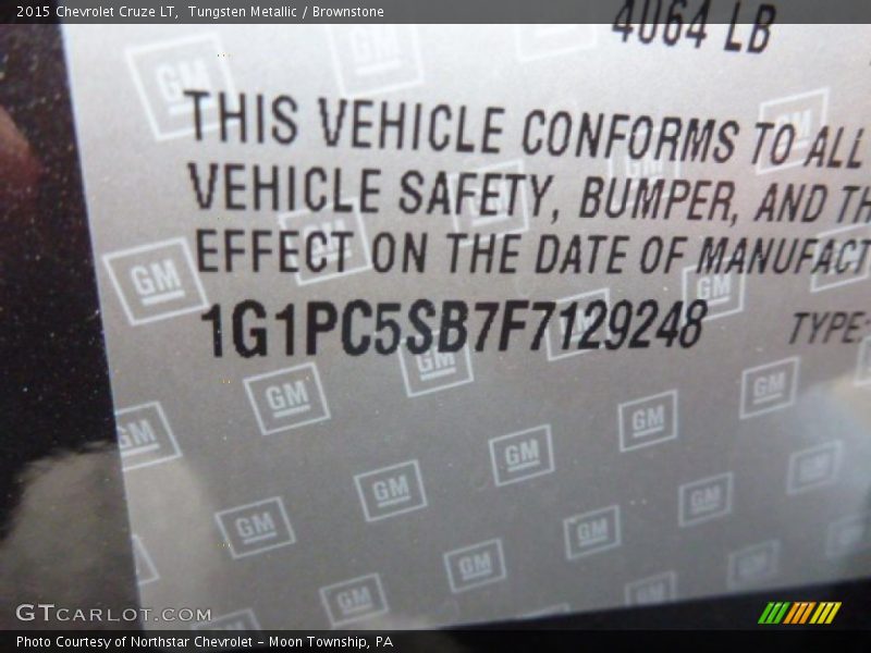 Tungsten Metallic / Brownstone 2015 Chevrolet Cruze LT