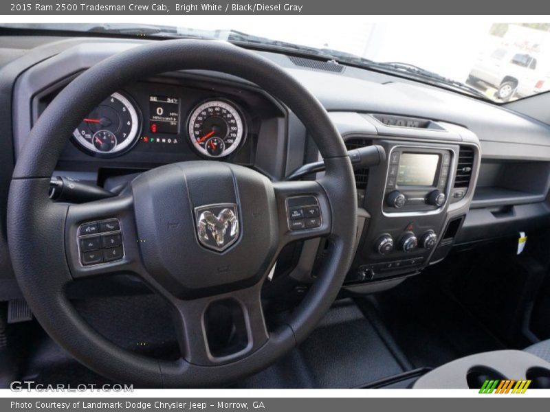Bright White / Black/Diesel Gray 2015 Ram 2500 Tradesman Crew Cab