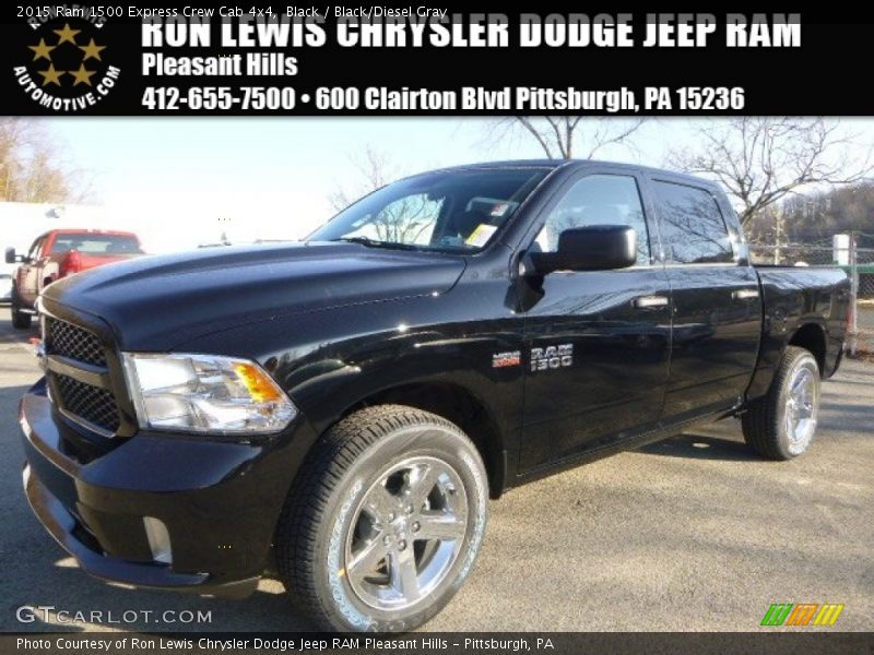 Black / Black/Diesel Gray 2015 Ram 1500 Express Crew Cab 4x4