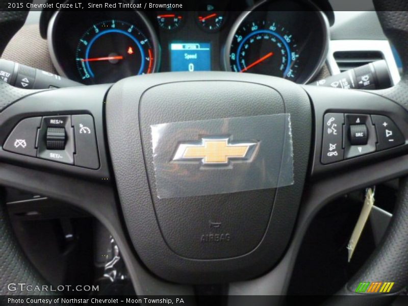 Siren Red Tintcoat / Brownstone 2015 Chevrolet Cruze LT