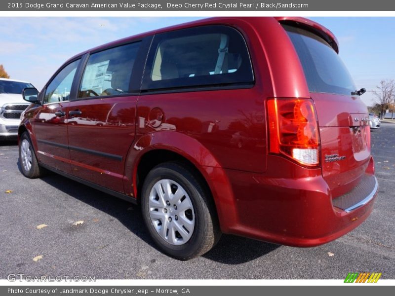 Deep Cherry Red Crystal Pearl / Black/Sandstorm 2015 Dodge Grand Caravan American Value Package