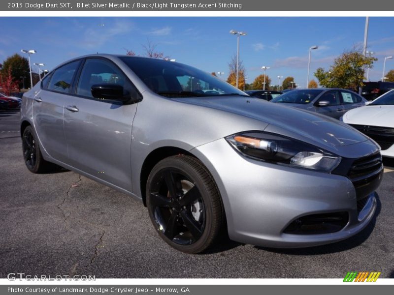 Billet Silver Metallic / Black/Light Tungsten Accent Stitching 2015 Dodge Dart SXT