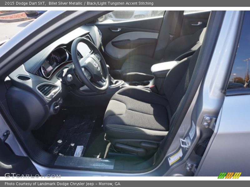 Billet Silver Metallic / Black/Light Tungsten Accent Stitching 2015 Dodge Dart SXT