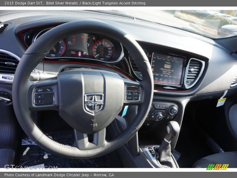 Billet Silver Metallic / Black/Light Tungsten Accent Stitching 2015 Dodge Dart SXT