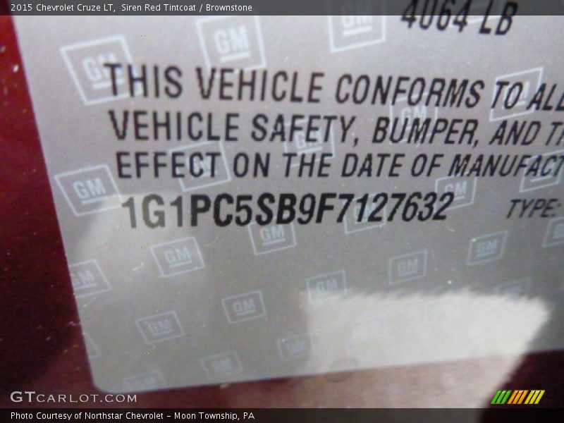 Siren Red Tintcoat / Brownstone 2015 Chevrolet Cruze LT