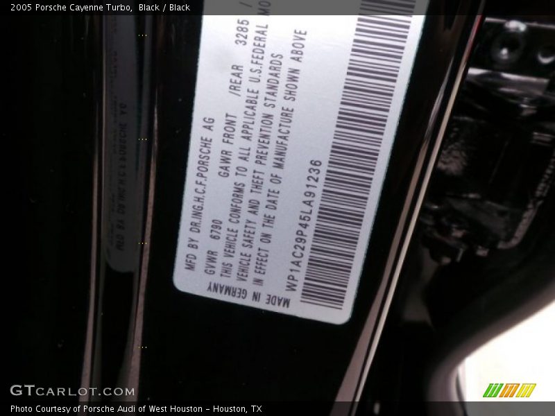 Black / Black 2005 Porsche Cayenne Turbo