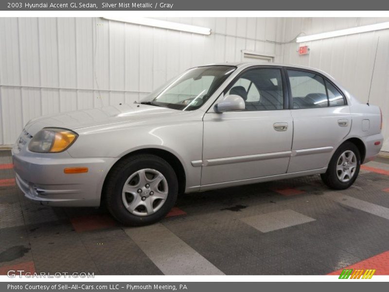 Silver Mist Metallic / Gray 2003 Hyundai Accent GL Sedan