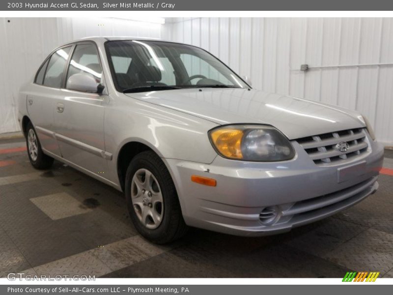 Silver Mist Metallic / Gray 2003 Hyundai Accent GL Sedan