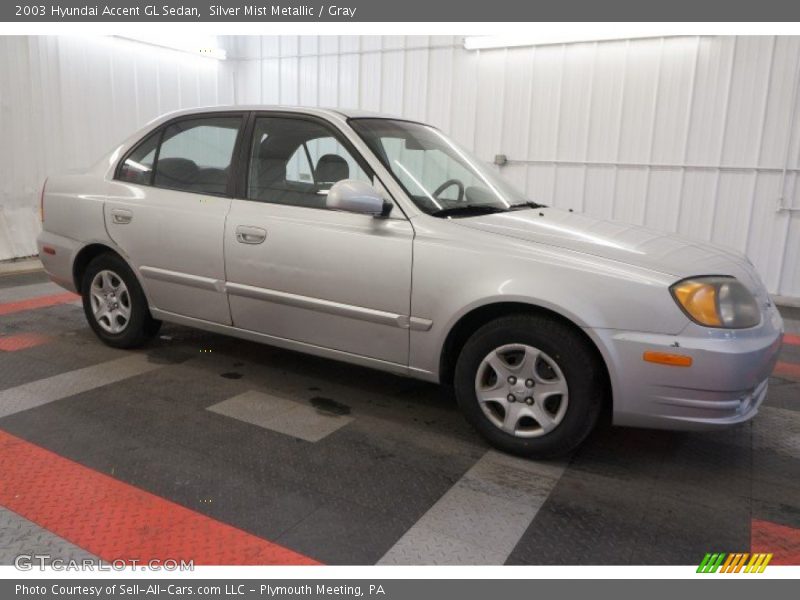 Silver Mist Metallic / Gray 2003 Hyundai Accent GL Sedan