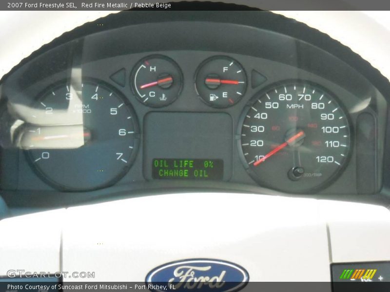 Red Fire Metallic / Pebble Beige 2007 Ford Freestyle SEL