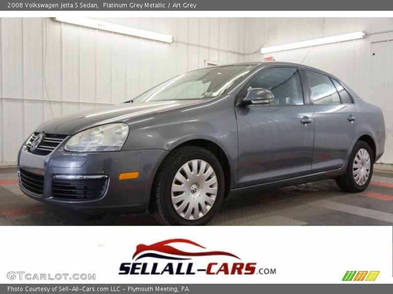 Platinum Grey Metallic / Art Grey 2008 Volkswagen Jetta S Sedan