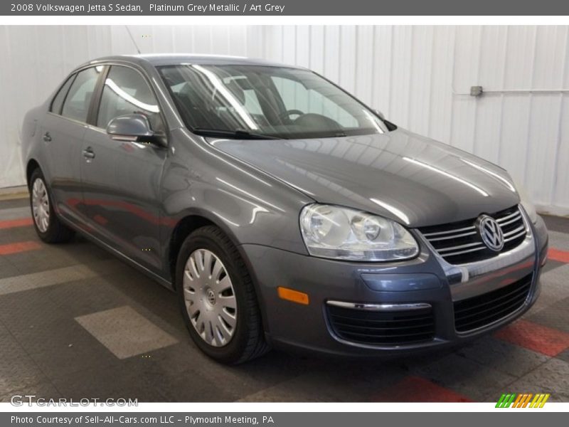 Platinum Grey Metallic / Art Grey 2008 Volkswagen Jetta S Sedan