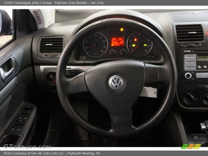 Platinum Grey Metallic / Art Grey 2008 Volkswagen Jetta S Sedan