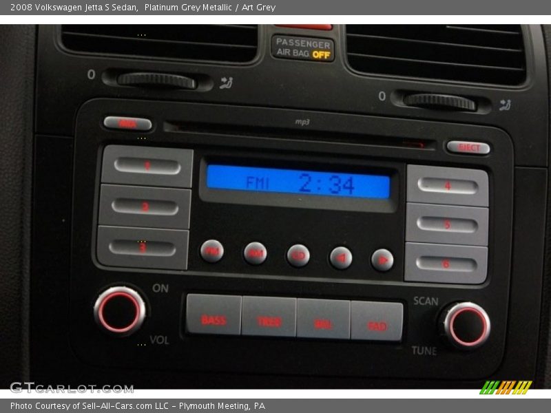 Platinum Grey Metallic / Art Grey 2008 Volkswagen Jetta S Sedan