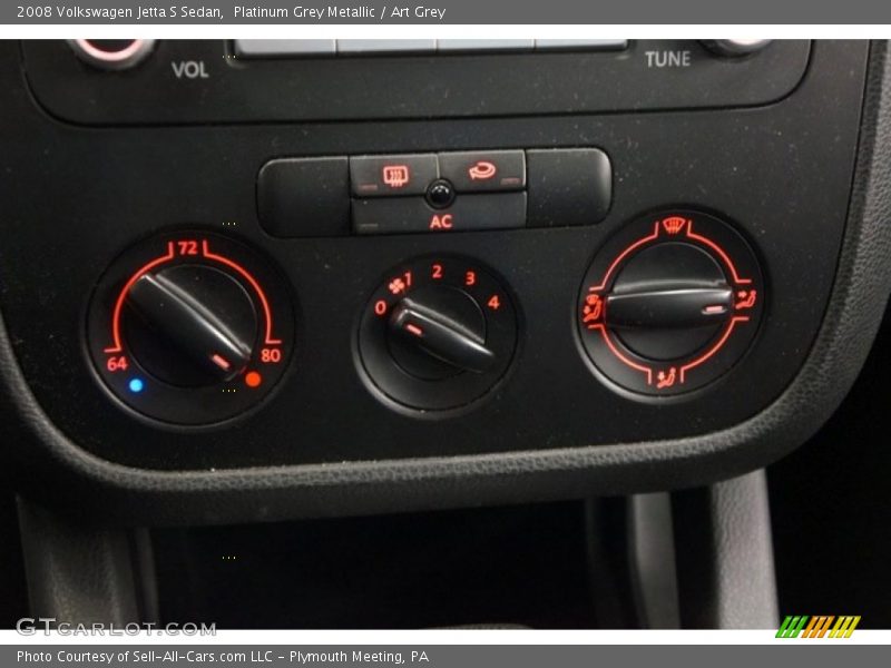 Platinum Grey Metallic / Art Grey 2008 Volkswagen Jetta S Sedan