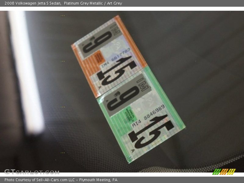Platinum Grey Metallic / Art Grey 2008 Volkswagen Jetta S Sedan