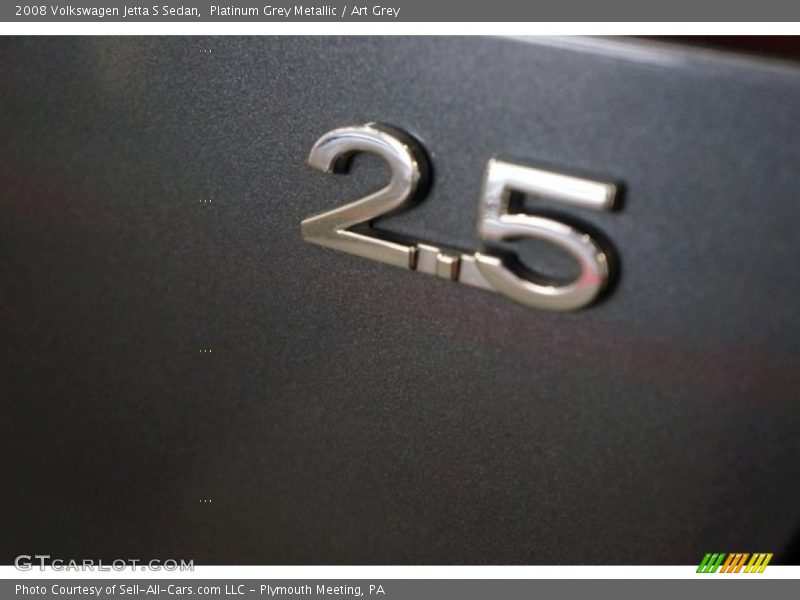 Platinum Grey Metallic / Art Grey 2008 Volkswagen Jetta S Sedan