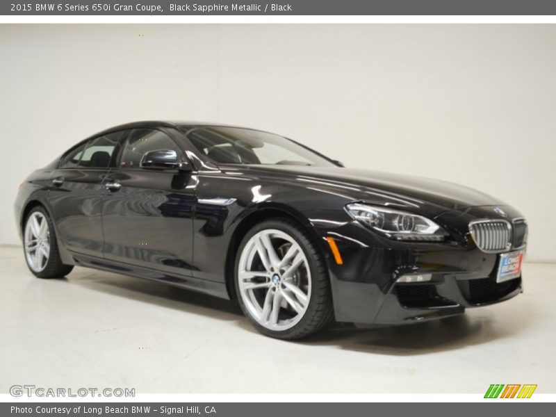Black Sapphire Metallic / Black 2015 BMW 6 Series 650i Gran Coupe