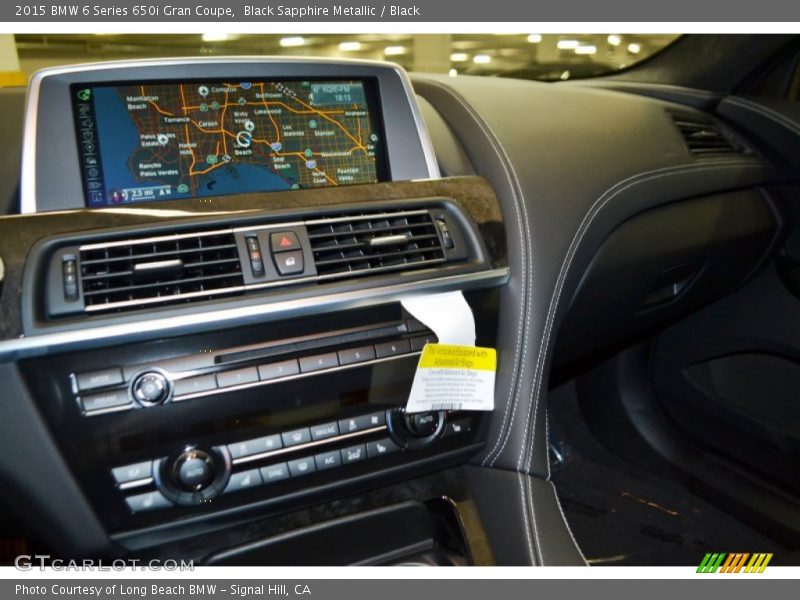 Black Sapphire Metallic / Black 2015 BMW 6 Series 650i Gran Coupe