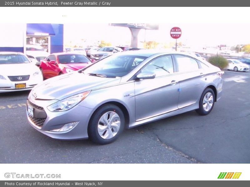 Pewter Gray Metallic / Gray 2015 Hyundai Sonata Hybrid