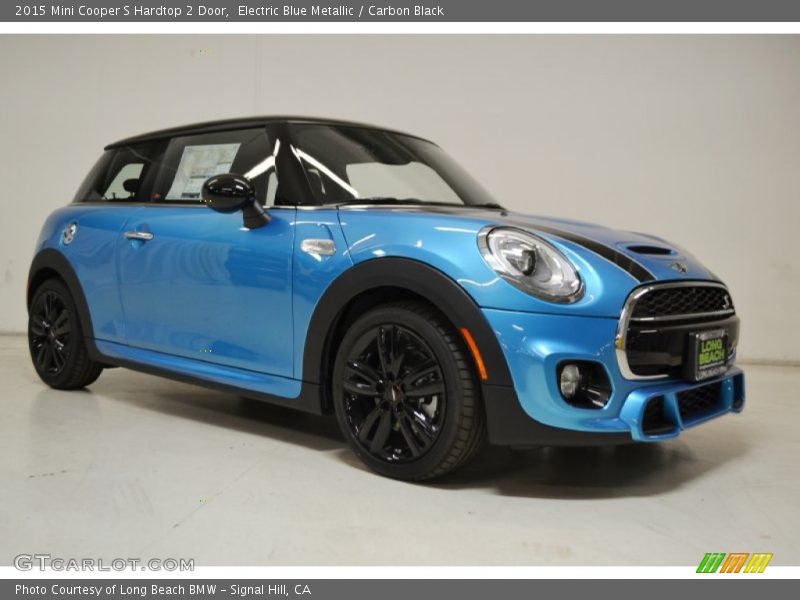 Electric Blue Metallic / Carbon Black 2015 Mini Cooper S Hardtop 2 Door