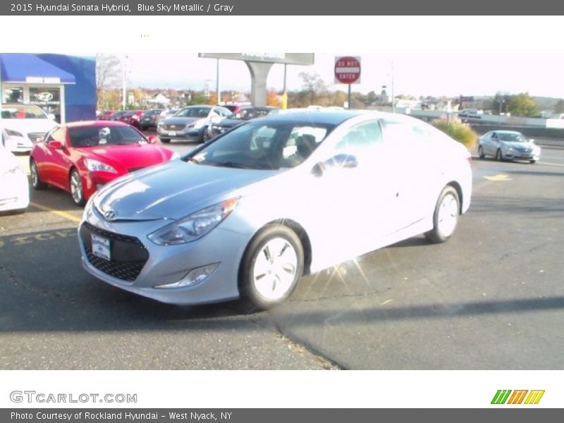 Blue Sky Metallic / Gray 2015 Hyundai Sonata Hybrid