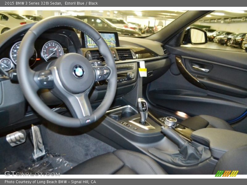Estoril Blue / Black 2015 BMW 3 Series 328i Sedan