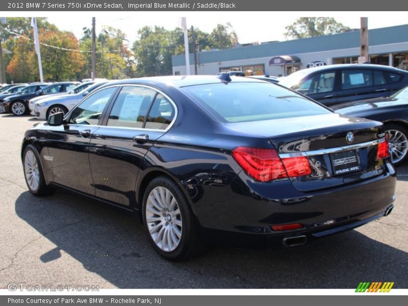 Imperial Blue Metallic / Saddle/Black 2012 BMW 7 Series 750i xDrive Sedan