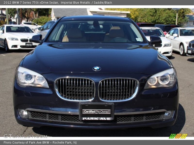 Imperial Blue Metallic / Saddle/Black 2012 BMW 7 Series 750i xDrive Sedan