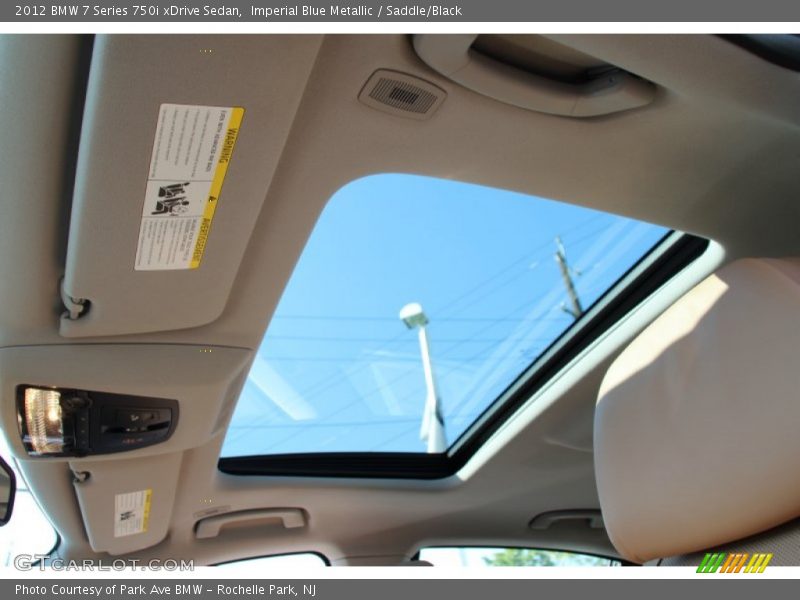 Imperial Blue Metallic / Saddle/Black 2012 BMW 7 Series 750i xDrive Sedan